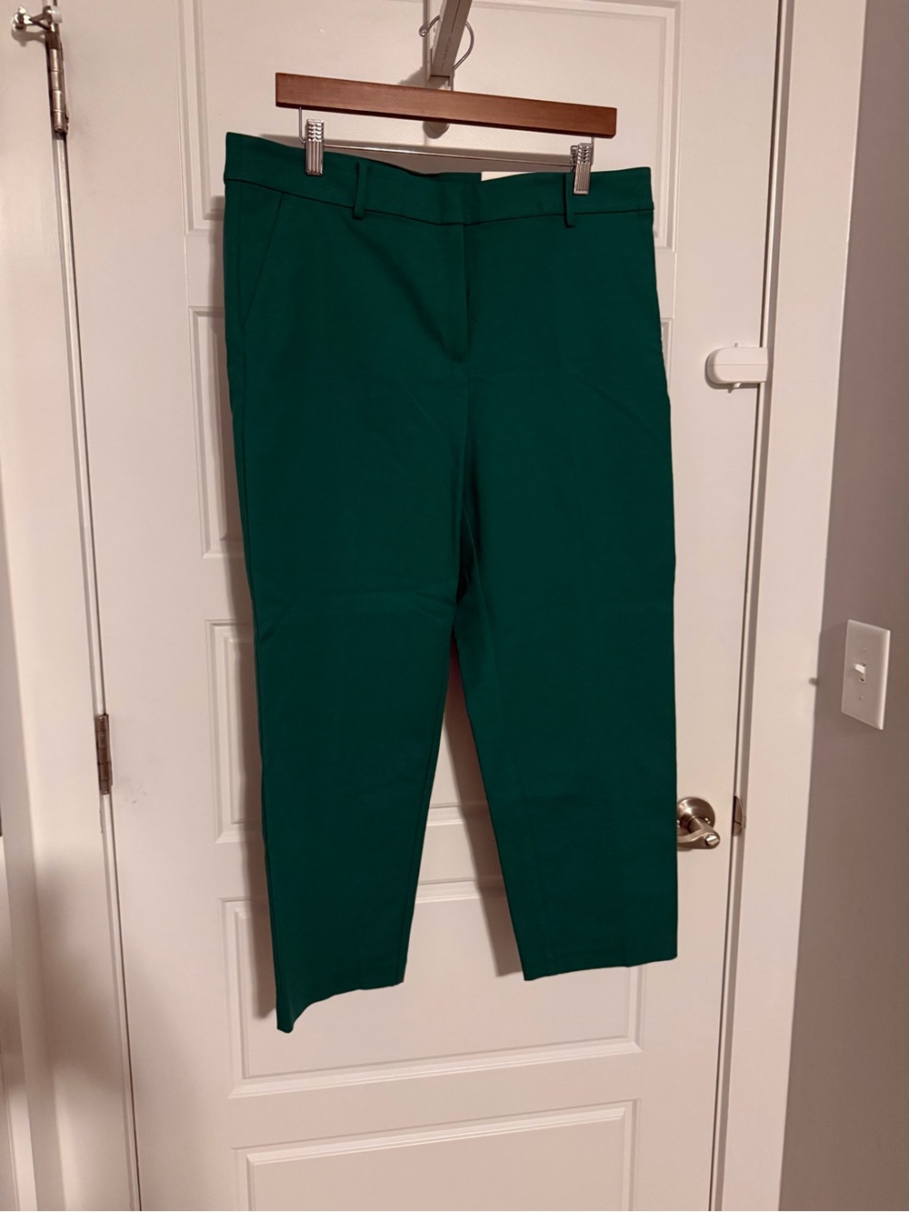 LOFT Emerald Green Cropped Tailored Pants
